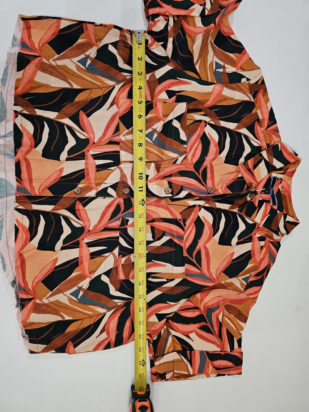 Resort Button Down Top Frayed Hem Boxy Shirt Size M - Picture 9 of 15
